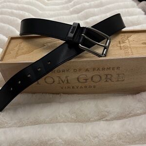 Levi's Black Leather Belt with Metal Buckle